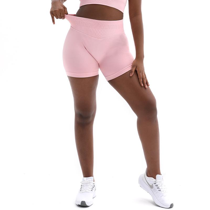 Women's Low-Waist Hip-Lifting Yoga Shorts - High-Elastic, Three-Section Design for Optimal Fitness