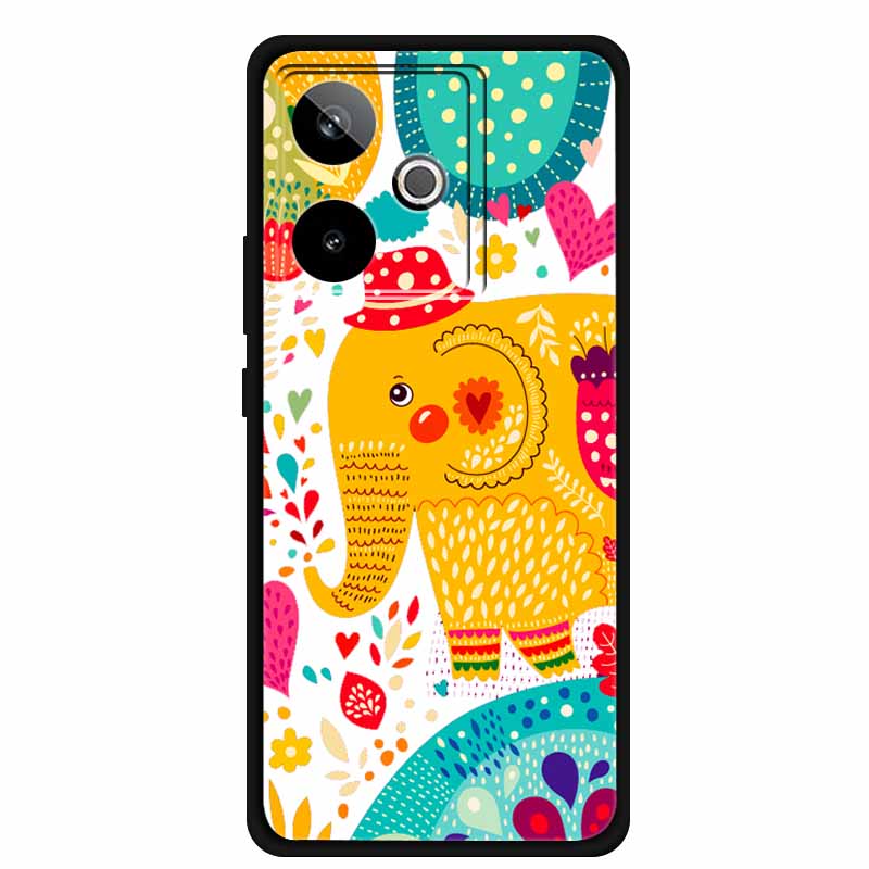 For Realme GT7 3D Relief Phone Case Emboss Flower Back Cover Black Silicone Shockproof Soft Protector 6.8" Realme GT 7T 7 T Capa