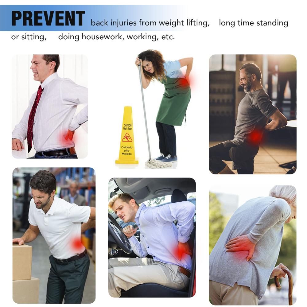 Durable And Safe 1Pcs Back Braces For Work With 5 Staysbreathable Back Support Belt For Men Womenanti-Skid Lumbar Support Belt With Mesh