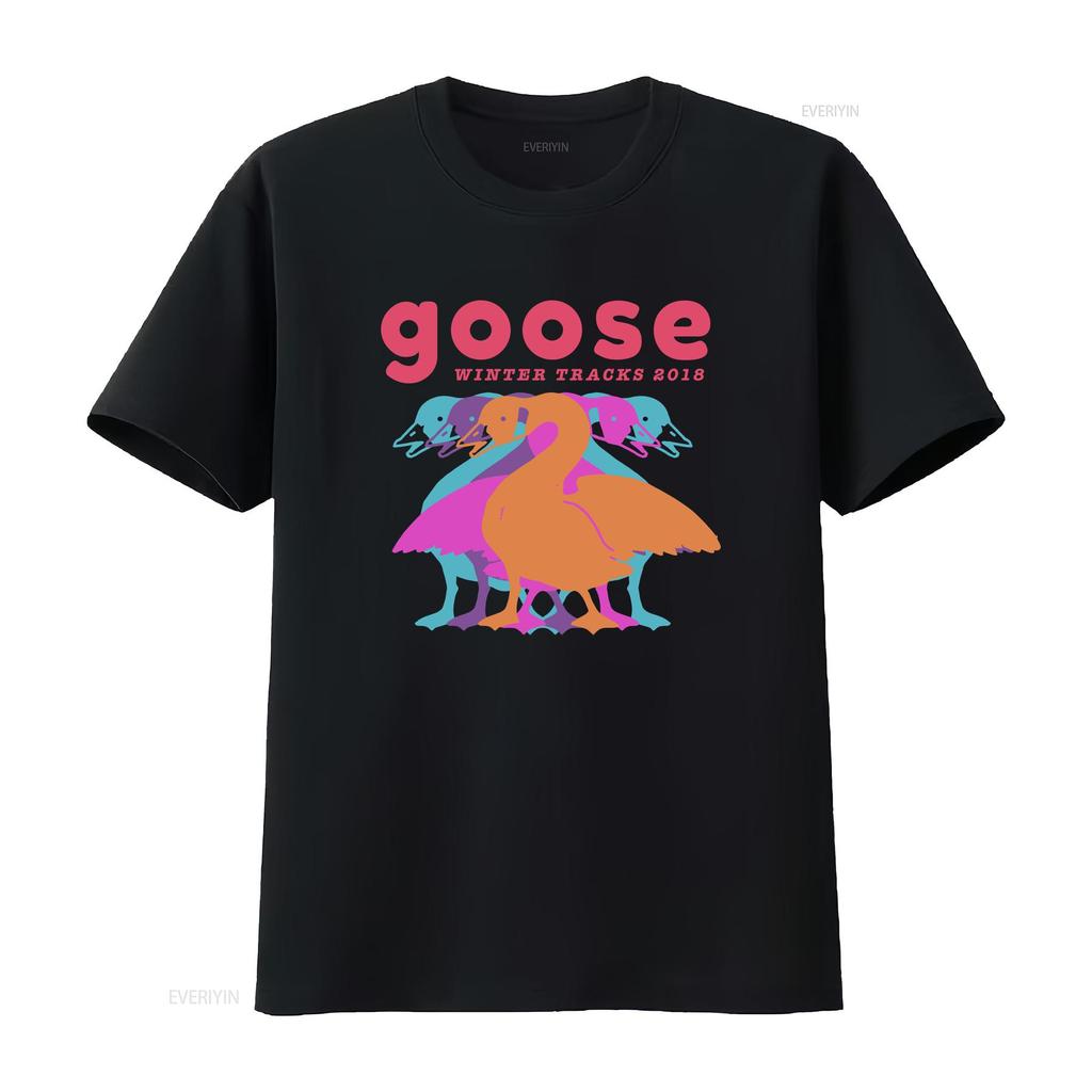 Goose The Band T Shirt new short sleeve hot gift halloween vintage Washed Slightly Unisex fashion Comfortable graphic Casual