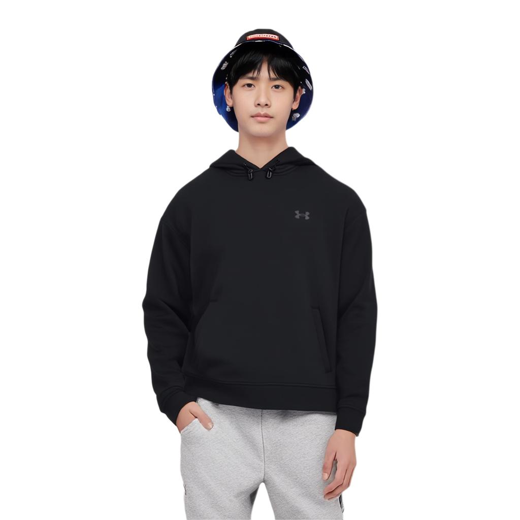 Under Armour Sportsstyle Vqc Fleece Hooded Pullover Long Sleeve Sweatshirt Men Sweatshirt Black 1389477-001