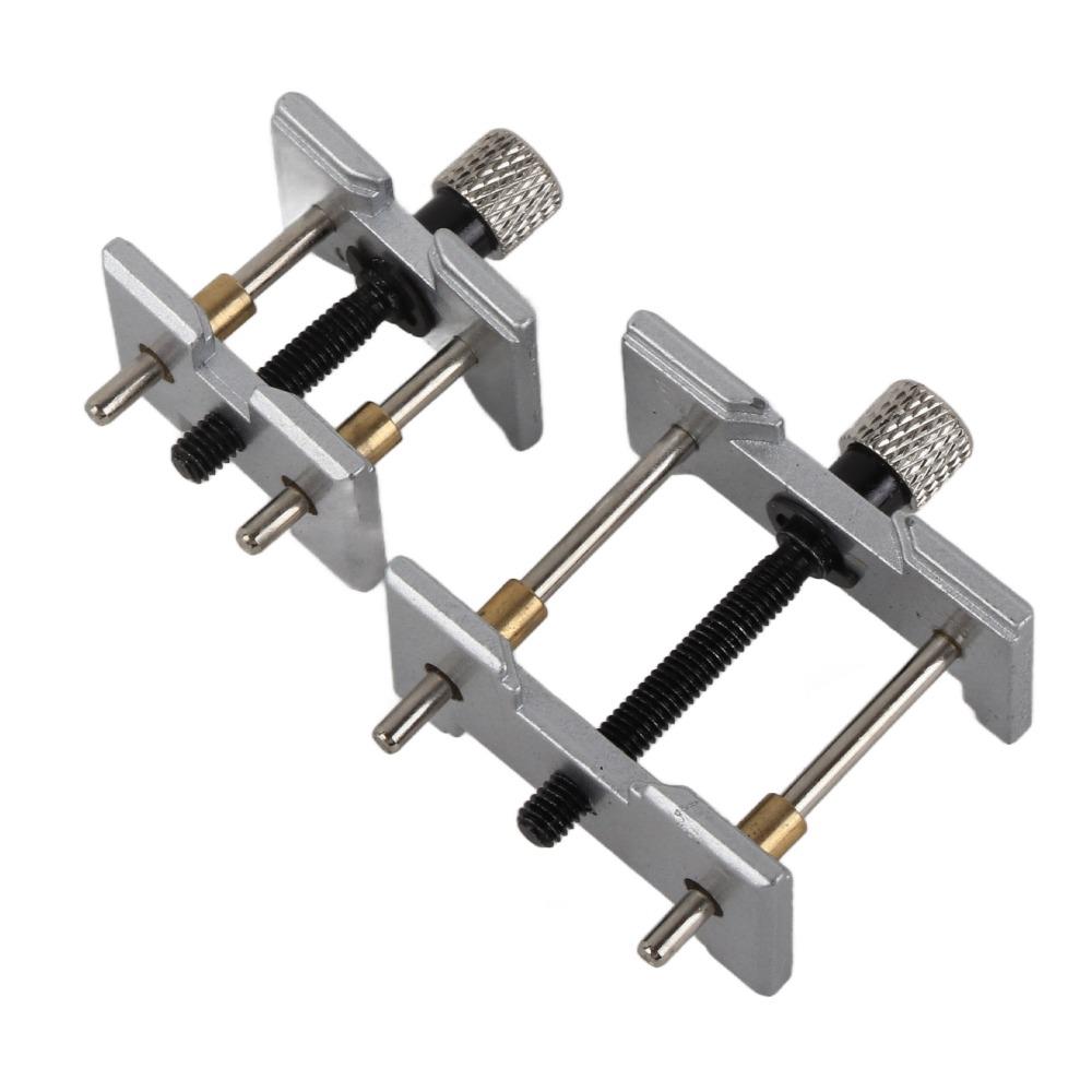 2Pcs Solid Steel Watch Movement Holder Alloy Fixed Base Opening Holder Case Clamp  Watch Disassemble