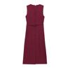 Women's Clothing European and American Temperament Single-breasted Sleeveless Slim-fitting and Thin with Belt Casual Dress
