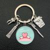 Cute Teeth, Trendy And Fresh Small And Light Toothbrush Toothpaste Keychain Jewelry.