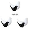 Creative White and Black Glossy Ceramic Birds Figurines Home Decorations Accessories Party (Pack of 6, Black & White)