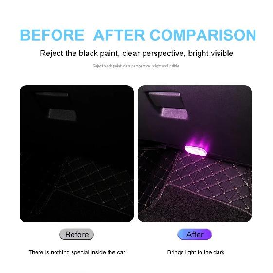 Portable Car Interior Dome Light Finger Touch Sensor Mini LED Reading Lamp Car Roof Magnets USB Charging Atmosphere Lamp