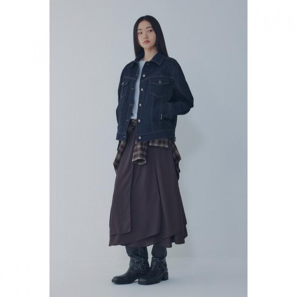 Voice Of Voices Woven Mix Washed Denim Jacket 7156310004