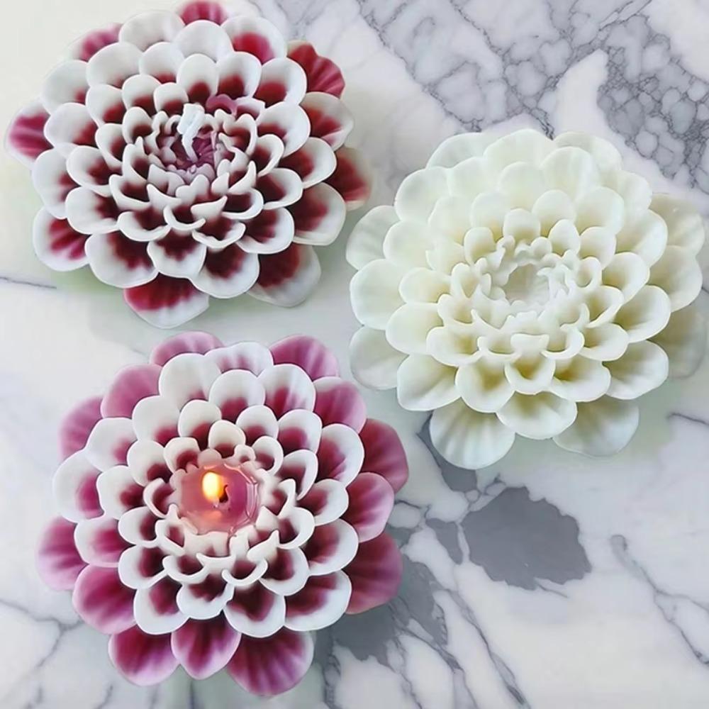 3D Flower Silicone Candle Mold Reusable DIY Craft Ornament Candle Silicone Mold Soap Aromatherapy