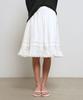 General Idea Lace Flare Midi Skirt [White] / Gf2Lsk509