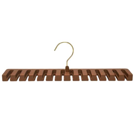 Wooden Belt Hanger 2-in-1 Design 14 Slots Space-Saving Eco-friendly Multifunctional Belt Organizer for Closet