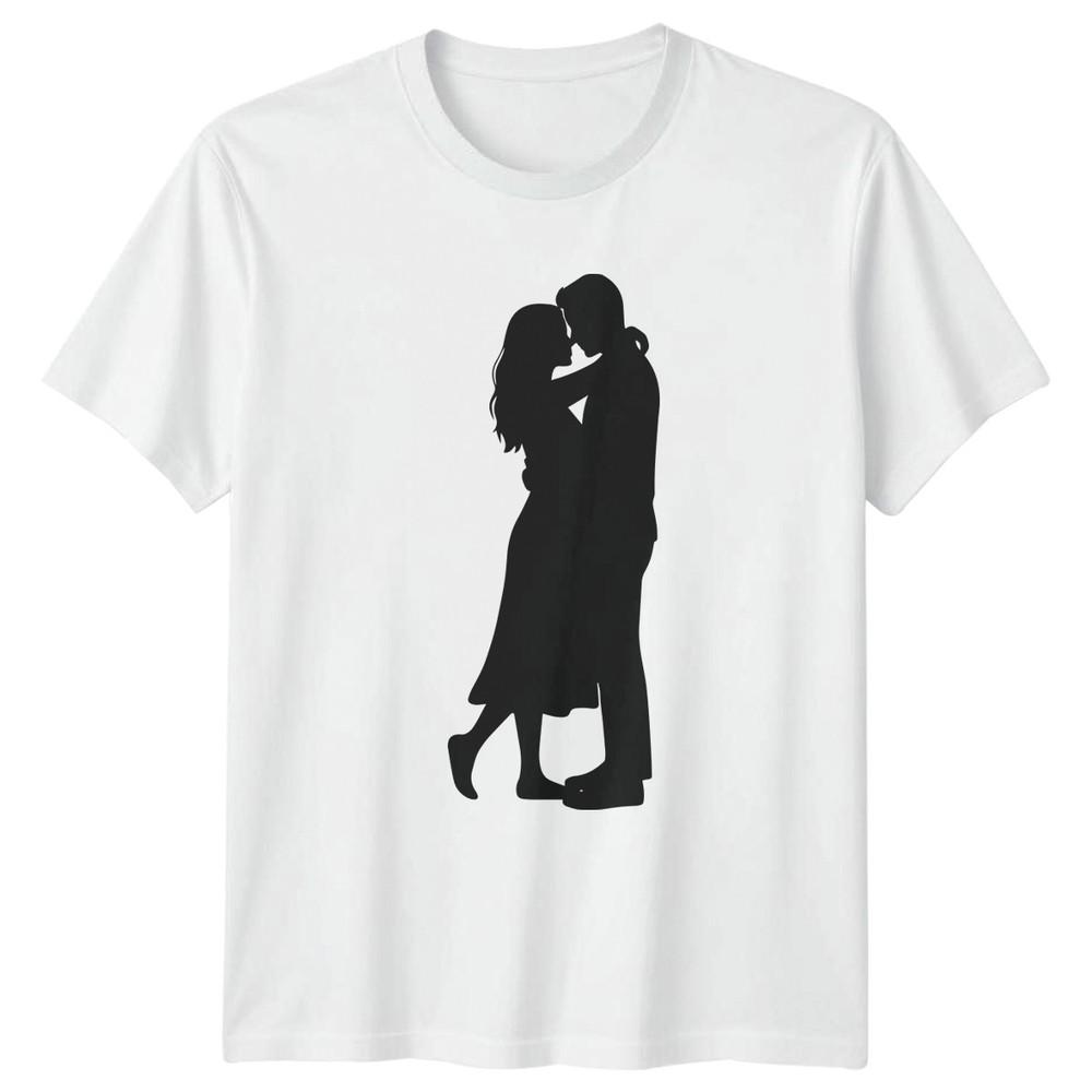 RoUnisextic Couple Silhouette Unisex Graphic Tee Unisexs Unisexs TShirt S