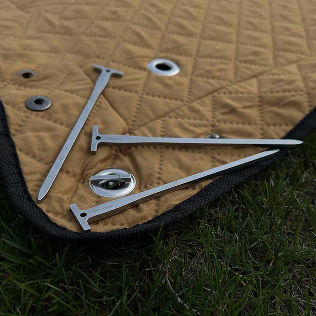 Long Camping Tent Stake Stainless Steel Canopy Stakes Spikes Heavy Duties Tent Peg Wind-proof Lengthened Tent Ground Peg
