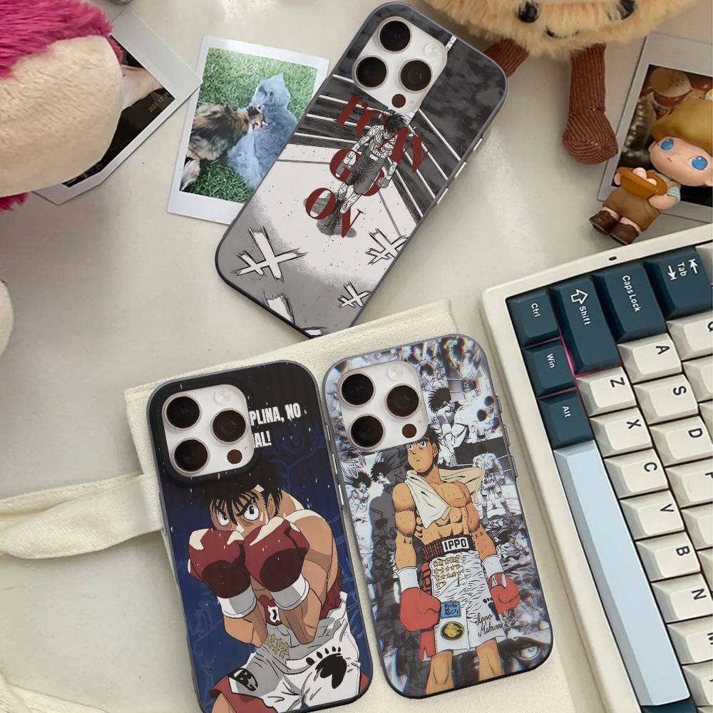 Hajime No Ippo Anime For IPhone 16 15 14 13 12 11 17 Pro Max Plus Wave Corrugated Phone Case Anti Drop Cover