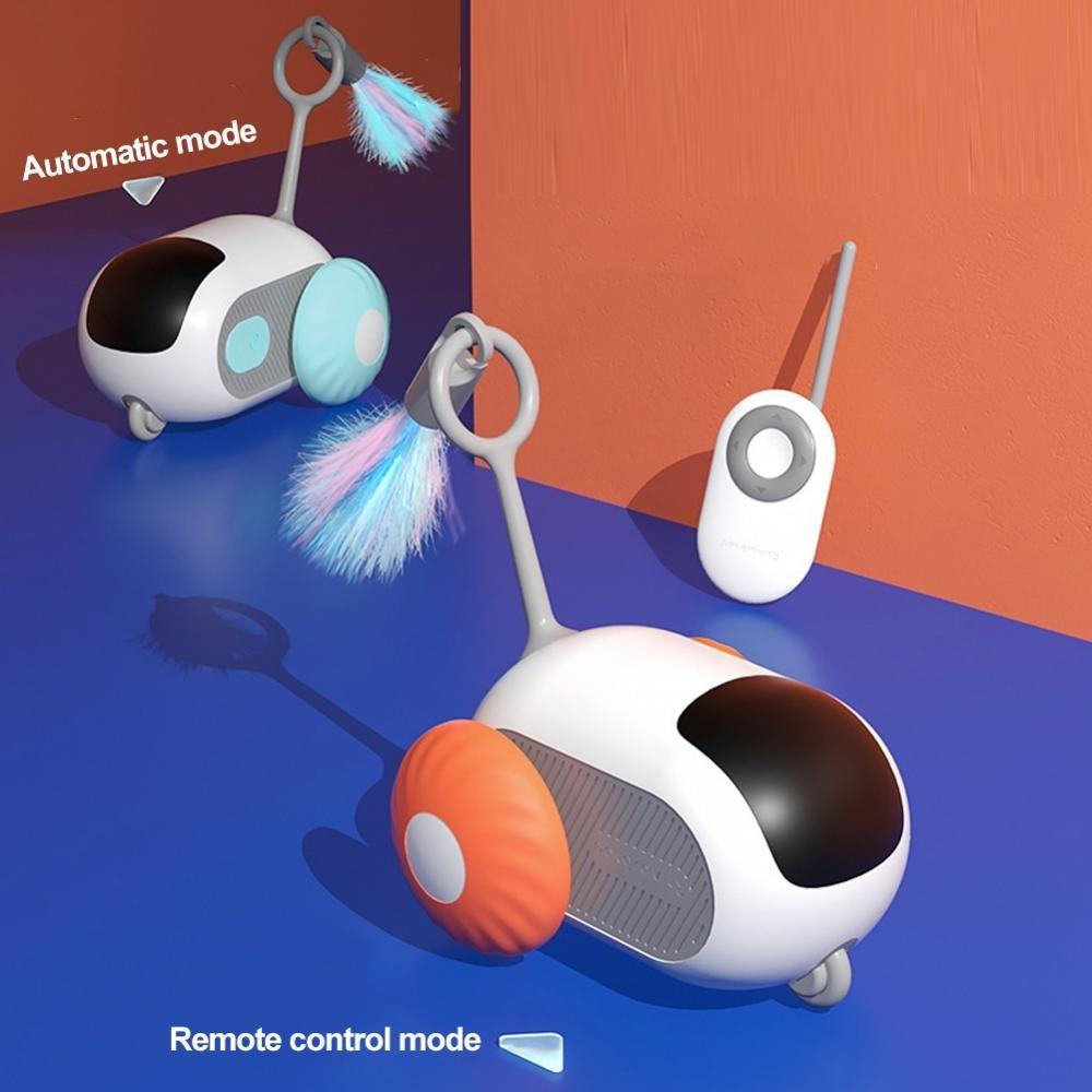 Smart Cat Toy 2 Modes Automatic Moving Remote Controlled Toy Car for Cats Dogs Interactive Playing Kitten Training Pet Supplies