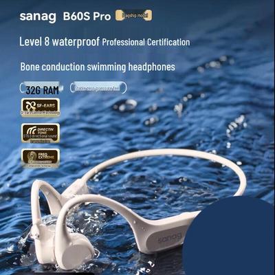 Sanag B60S Pro 64GB Bone Conduction Open-Ear Sports Headphones