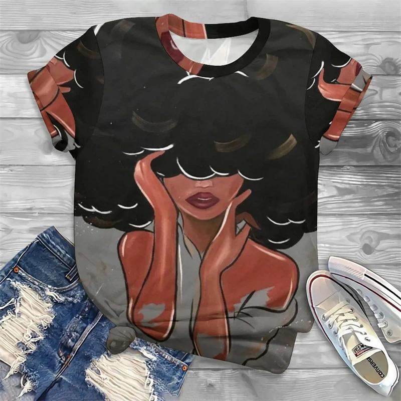 New Fashion Women's T-Shirt D-Printed Harajuku Short Sleeve T-Shirt Women's Oversized Top