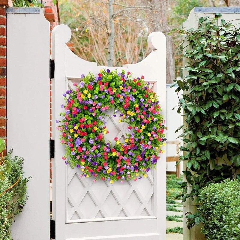 Spring Wreaths for Porch Yard Wedding Decoration Farmhouse Home Hanging Decor Spring Decorations Seasonal Decor