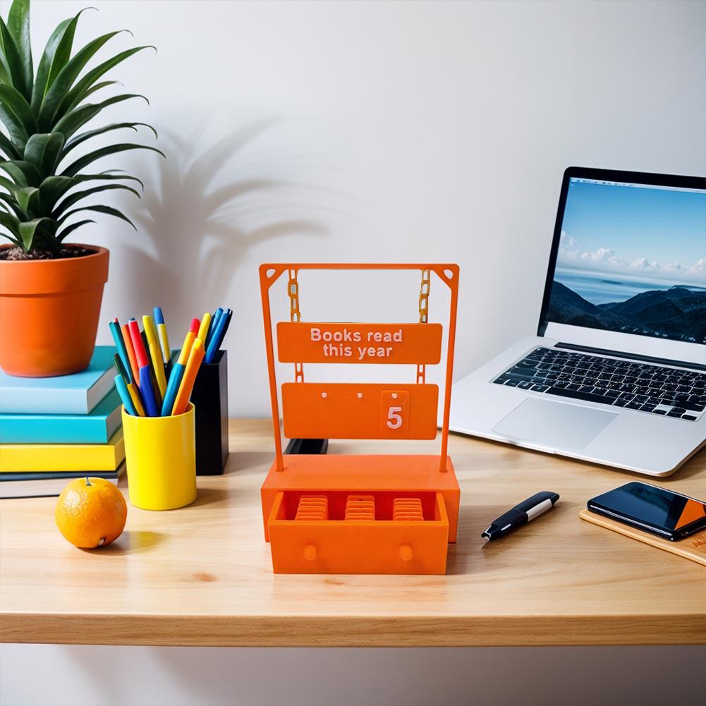 1pcs Hanging Book Counter With Numbers Office Desk Organizer For Work Study Reading Progress Tracking Stylish Library Desk Tools