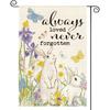 Always Loved Never Forgotten Memorial Garden Flag Double Sided Outside, Easter Bunnies Flowers Yard Outdoor Decoration
