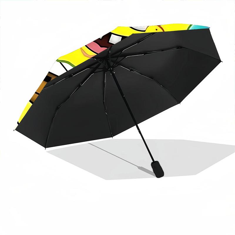 1pc SpongeBob Automatic Open/close Umbrella, Portable Travel Umbrella, Everyday Use - Outdoor Accessory, Artistic Pattern, Compact Design, Fashion Lov