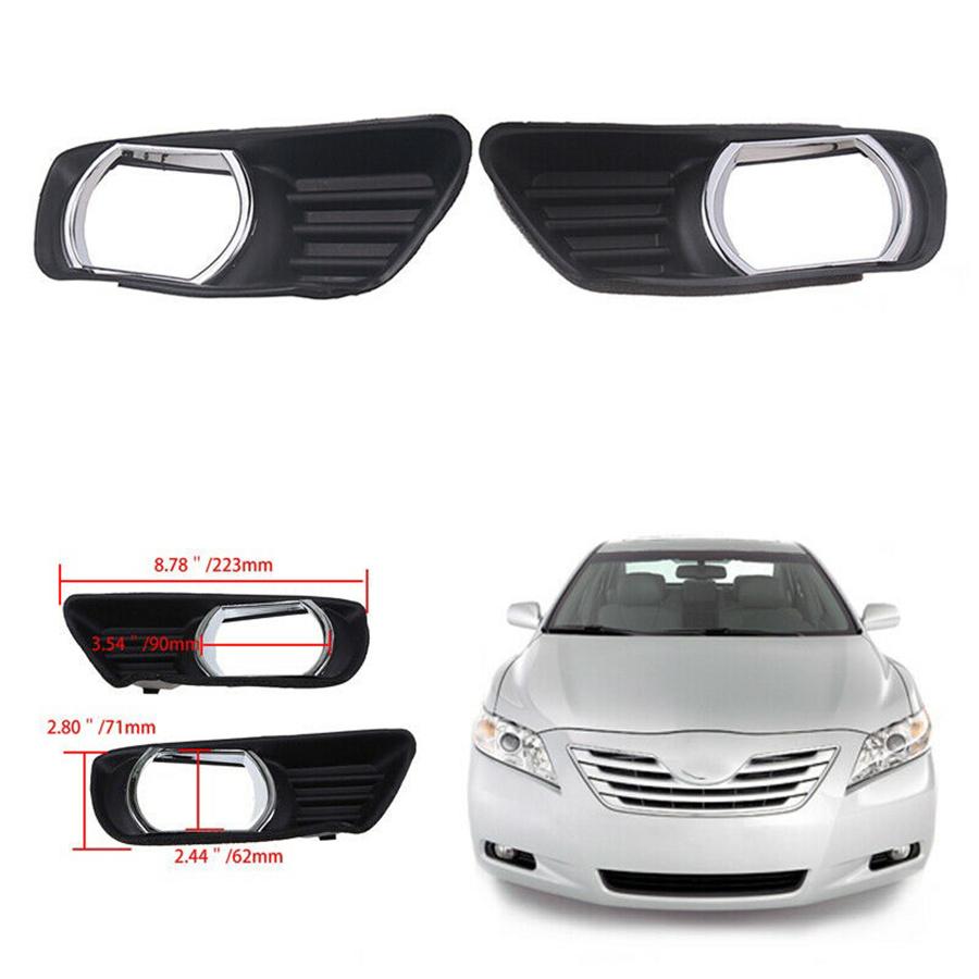 Pair For Toyota Camry 2007-2009 Front Bumper Lower Fog Light Trim Bezel Cover