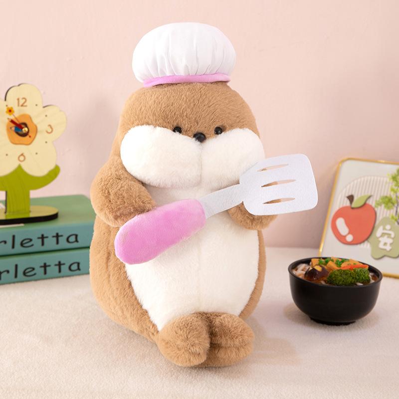 New Style Chef Seal Plush Toy Cute Seal Doll Doll Sleeping Pillow Sofa Ornaments for Girls Gifts