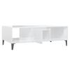  Coffee Table, White, High Gloss, 103.5x60x35 Cm