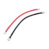 2PCS 6AWG Battery Cables 18 Inch Inverter Cable with 0.31 Inch Tinned Copper Lugs for Solar Marine RV Car Motorcycle
