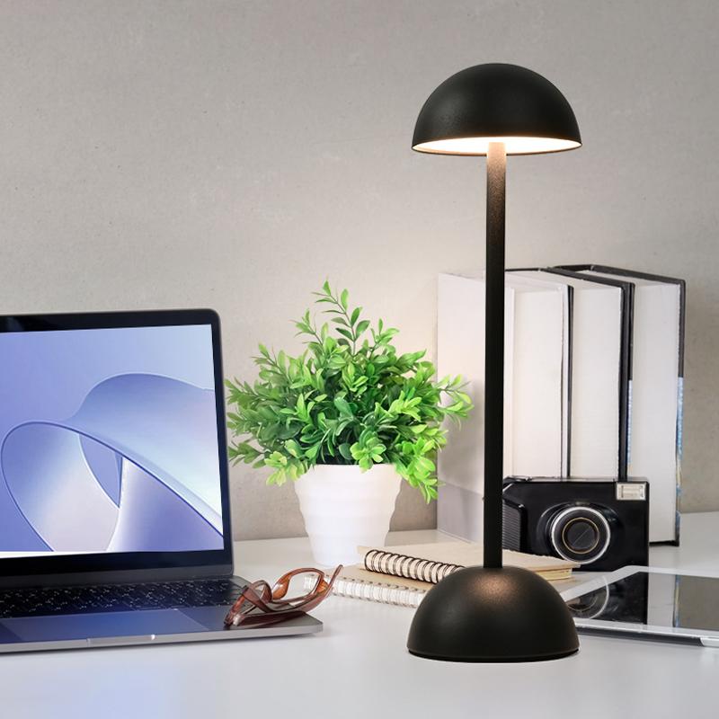 LED Mushroom Lamp Bedside Table Night Stand Mood Light Rechargeable Table Lamp Cordless Touch Floweprbud Lamp Nordic Table Lamp