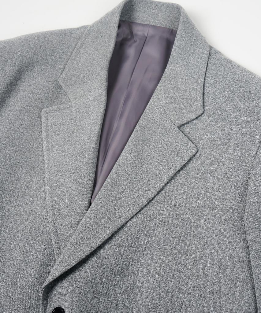 Birbante Melange Setup Blazer Jacket - Light Grey