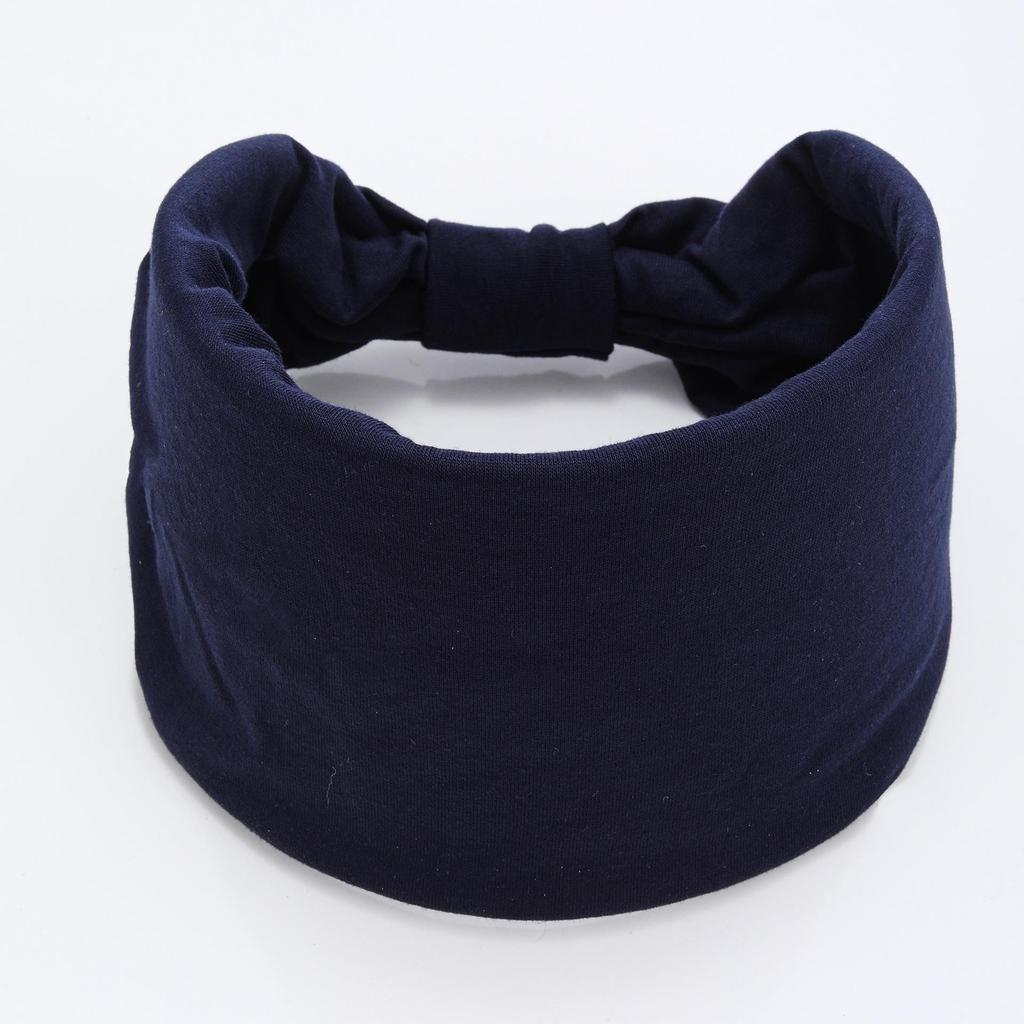 Bohemian Solid Color Stretchy Sports Headband - Sweat-Absorbing Yoga Hair Band Scarf Accessory