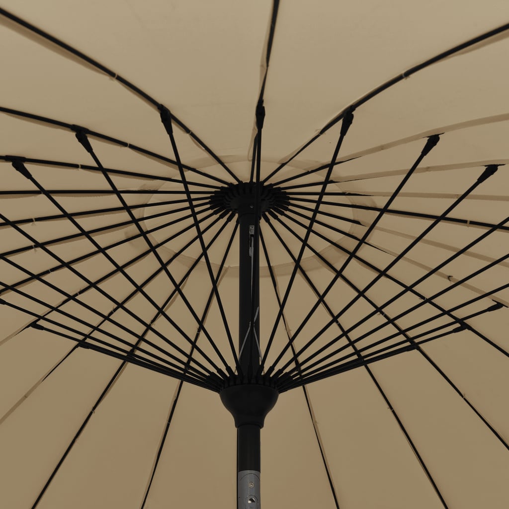 270 Cm Aluminum Mast Sun Umbrella In Taupe