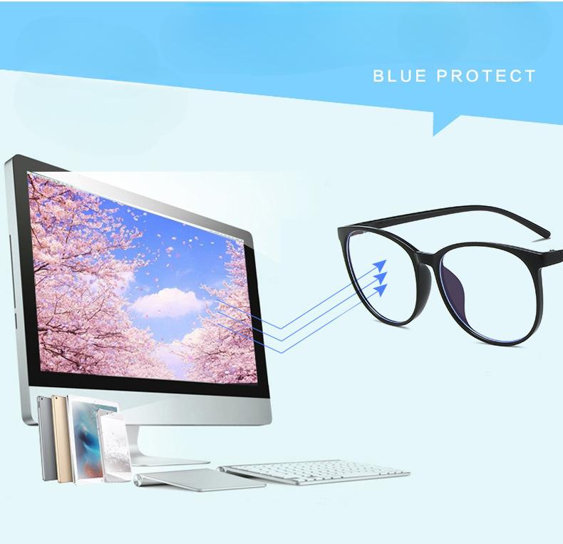 Lunettes d'ordinateur transparentes, monture pour femmes et hommes, Anti lumière bleue, rondes, bloquant les lunettes optiques