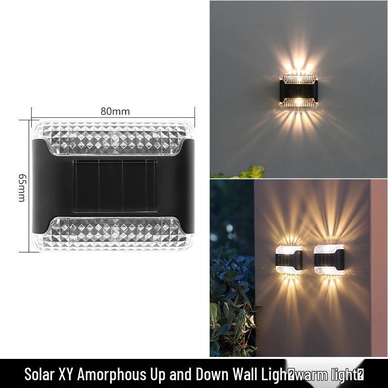 Waterproof Solar Wall Light for Outdoor Garden with Up and Down Lighting - Decorative Courtyard Night Light