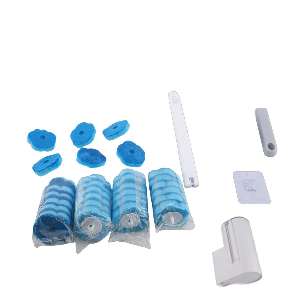 Disposable Toilet Brush and Holder Set Wall Mounted Disposable Toilet Brush Cleaning System with 30 Refill Pads for