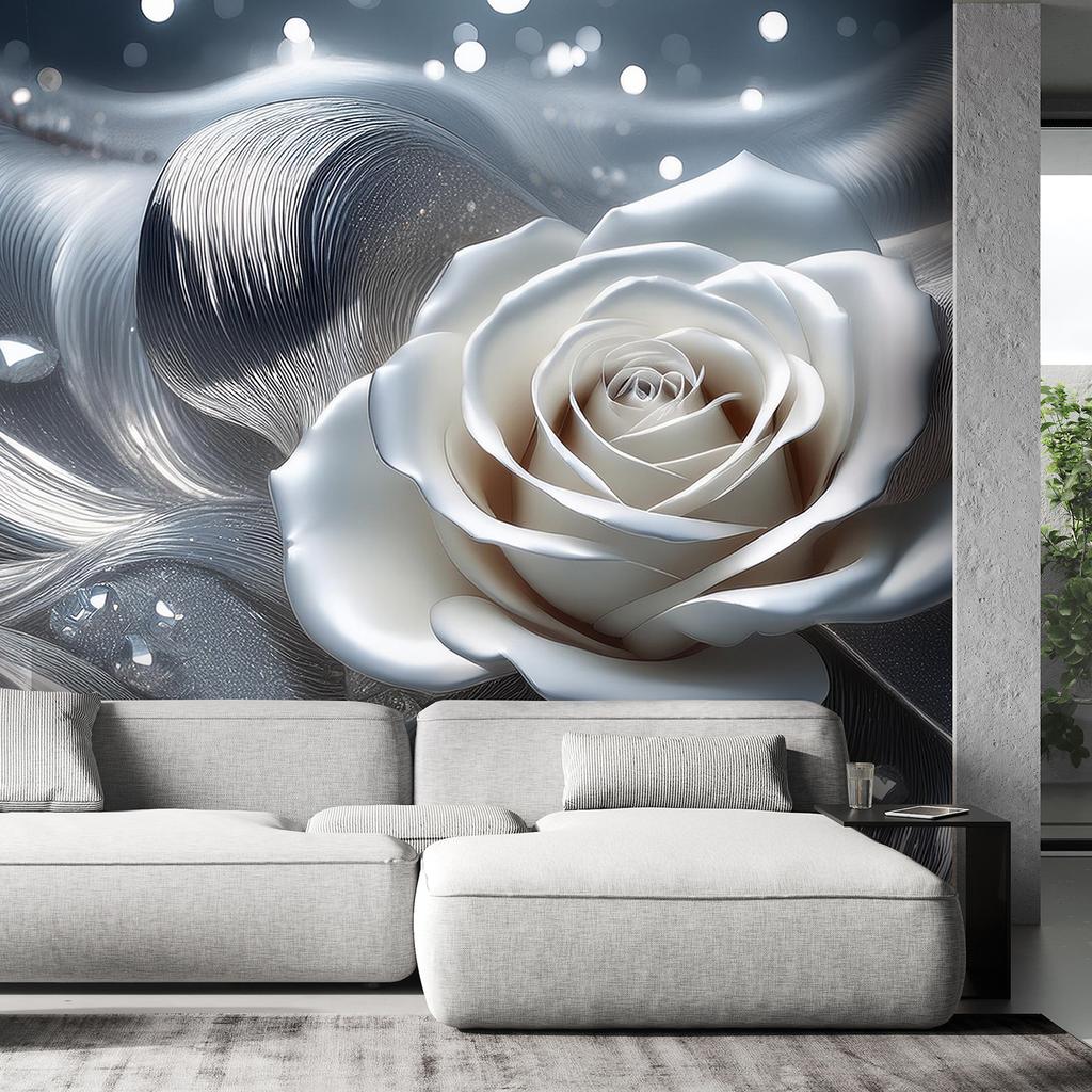 Wallpaper 3D Rose Petal Abstraction