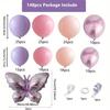 148PCS Butterfly Balloon Arch Set, Macaron Purple Pink Orange Balloon, Birthday Wedding Anniversary Event Decoration