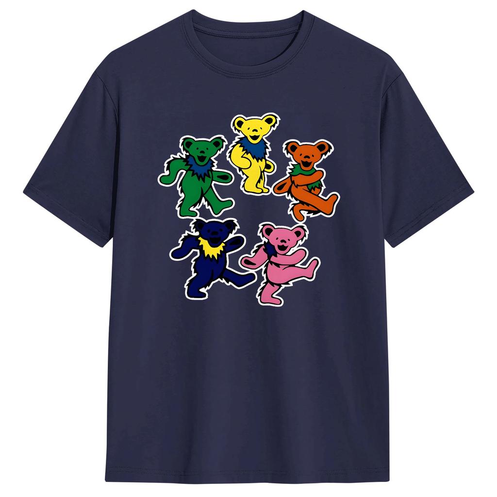 Harajuku T Shirt Summer Vintage Gratefuls Deads Bears Circle Fashion T Shirts Cotton Tee Shirt Unisex Y2K Classic Short Sleeve Tees