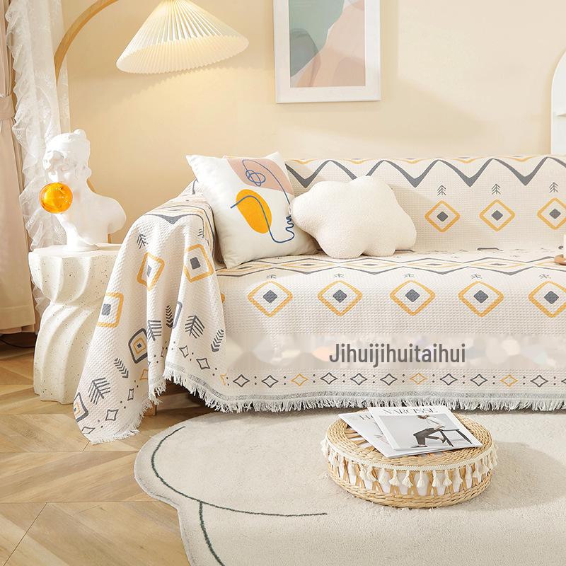 "All-Season Bohemian Non-Slip Sofa Cushions and Covers for Living Room"