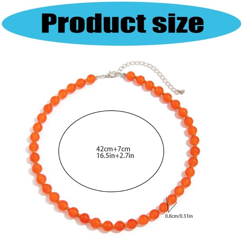 Stylish Glass Beads Necklace Unique Beads Charm Neckchain Jewelry For Casual or Formal Occasion Fashion Accessory