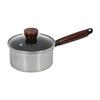 Pearl Metal 14cm Saucepan with Glass IH Diamond Highly Fast Cook HC-206 Lid, Compatible, Double-Layer Steel, Coating, Lightweight, Durable,