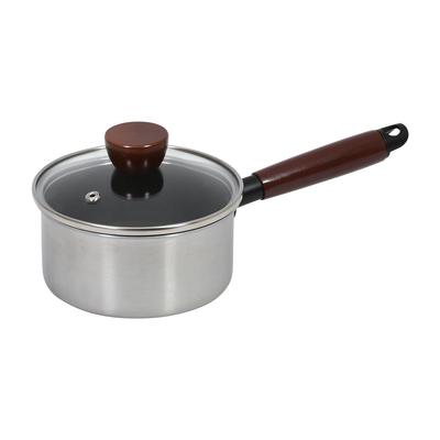 Pearl Metal 14cm Saucepan with Glass IH Diamond Highly Fast Cook HC-206 Lid, Compatible, Double-Layer Steel, Coating, Lightweight, Durable,