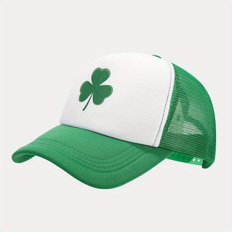 

1pc Shamrock, Saint Patrick s Day Irish Day Adjustable Hat Cap зелёный