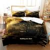New Sci Fi City Bedding Set Single Twin Full Queen King Size Bed Set Adult Kid Bedroom Duvetcover Sets Anime Parure De Lit Bed