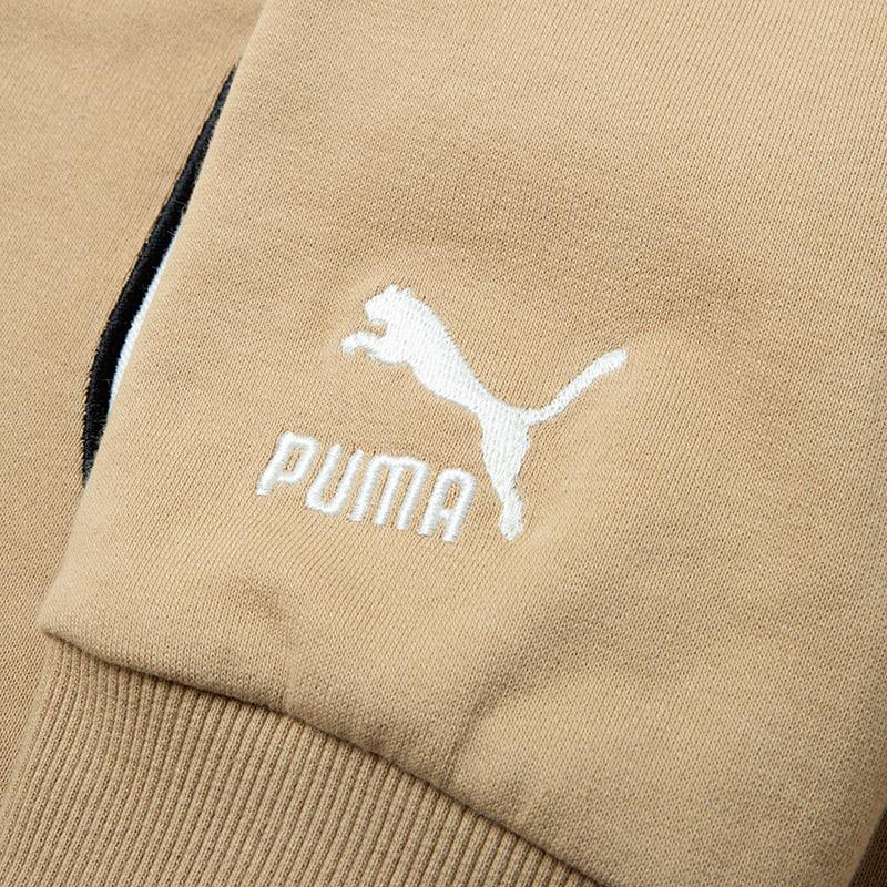 Puma Printed Crew Neck Casual Long Sleeve Pullover Sweatshirt Men sweatshirt Khaki 625802-83