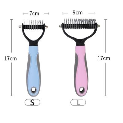 Zwierzęta Fur Knot Cutter Pies Grooming Zrzucanie Narzędzia Pet Cat Hair Depilacja Szczotka Grzebień Dwustronne Produkty dla Zwierząt Grzebień dla Kotów