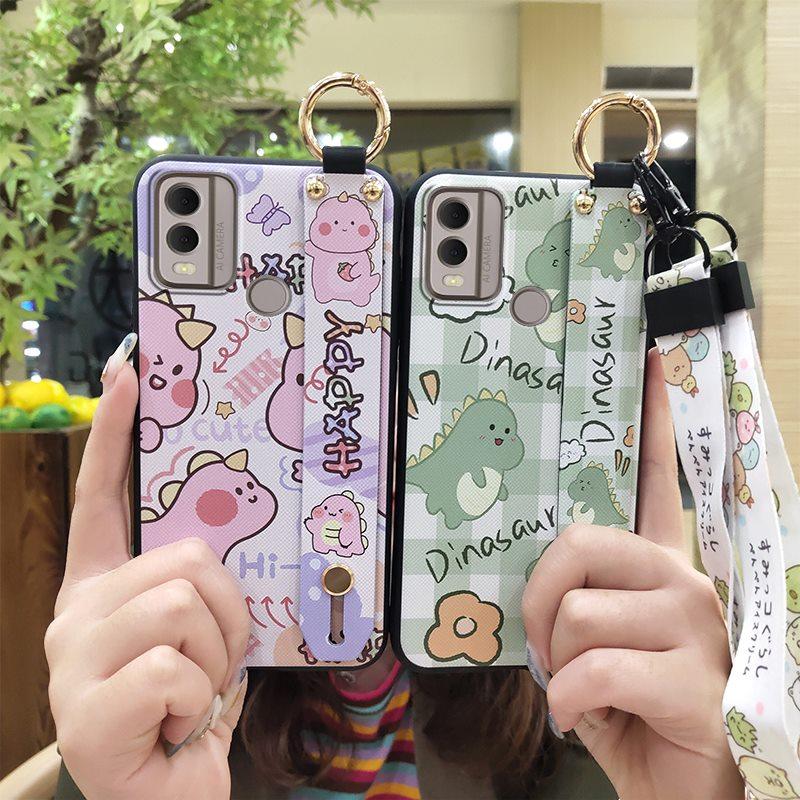 Kickstand Dirt-resistant Phone Case For Nokia C22 Soft case Anti-dust Cartoon Phone Holder Back Cover Waterproof Durable
