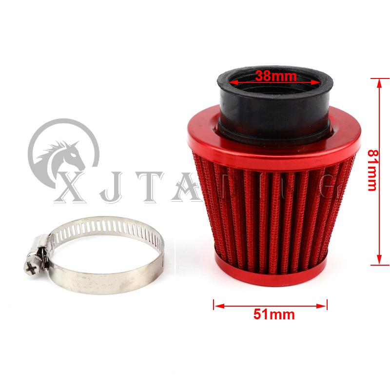 Universal 38mm Motorbike Air Filter Intake Induction Kit For GY6 50cc 110cc 125cc Motorcycle Scooter ATV Dirt Bike 45mm48mm 58mm Air Filters 7