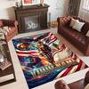 Birds Theme Crystal Velvet Floor Rug Personalized Custom Name Text Warm Carpet Home Decoration