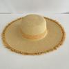 (One Size, Beige) Women Straw Hat, Elegant Wide Brim Sun Hat Lightweight Summer Beach Cap for Casual Daily